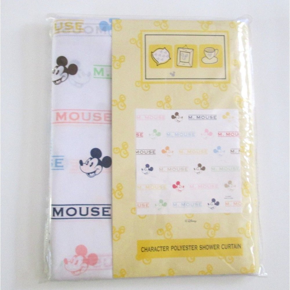 Mickey Mouse Shower Curtain Disney Character Polyester Fabric 72 x 72
